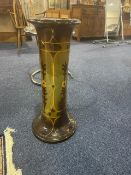 Wardle Art Pottery Plant Stand, decorated with a floral design. 30" high.