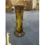 Wardle Art Pottery Plant Stand, decorated with a floral design. 30" high.
