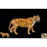 Beswick - Hand Painted Wild Animal Figure ' Tiger ' Model No 2096. Designer Graham Tongue.
