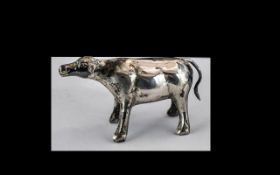 Chinese Silver Water Buffalo of Fine Quality, Modeling Ching Dynasty, With Makers Touch Mark. Size