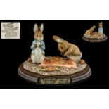 Beswick Ware - Ltd and Numbered Edition Hand Painted Figure Group Tableau with Display Stand '