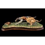 Border Fine Arts Figure 'Greyhounds Coursing' by Elizabeth Waugh.