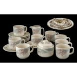 Noritake 'Misty Isle' Collection Tea Service, comprising eight cups and saucers,