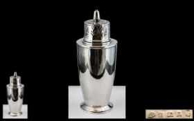 Art Deco Period Sterling Silver Sugar Castor, of excellent design and proportions.