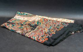 Large Paisley Shawl in shades of red, cr