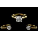 Ladies 18ct Yellow Gold Single Stone Dia