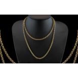 9ct Gold Belcher Chain of Long Length wi