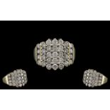 Diamond Cluster Ring Set With Round Mode