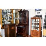 Antique Mahogany Roll Top Bureau Bookcas