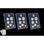Three Proof Coin Sets Coinage of Great Britain and Northern Ireland,