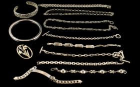 Excellent Collection of Vintage Sterling Silver Jewellery Items ( 12 ) Hallmarked Pieces, All In