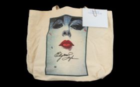 Elizabeth Taylor Calico Shopper together with an Elizabeth Taylor compliment slip.