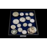 Collection of ( 15 ) Watch Enamel Dials, Some with Jewellery,