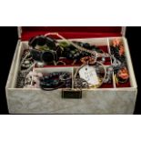 Box of Costume Jewellery, Includes Bangles, Rings, Necklaces, Brooches etc.