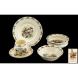 Royal Doulton 'Bunnykins' Children's Breakfast Set, comprising a deep sided bowl, a plate,