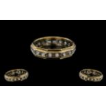 18ct Ladies Diamond Eternity Ring. 3 Grams. Size N.