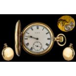 Elgin National Watch Co. Gold Filled Keyless Full Hunter Pocket Watch, guaranteed to be of two