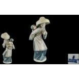 Lladro Hand Painted Porcelain Figure ' My Precious Bundle ' Model No 5123. Issued 1982 - 1998.