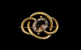 Victorian Period - Ladies 18ct Gold Openwork Brooch,