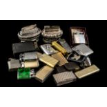 Box Containing a Quantity of Lighters to include a WWII Bullet Trench Craft Lighter,