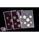 Three Royal Mint Coin Sets 1980 Coinage of Great Britain and Northern Ireland