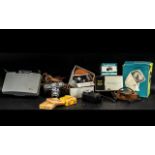 Collection of Various Camera Equipment and Cameras comprising an Elite boxed viewer,