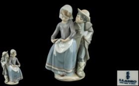 Lladro - Hand Painted Porcelain Figure ' Boy Meets Girl ' Model No 1188. Issued 1972 - 1989.