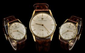 Gents Girard-Perregaux Wristwatch, Champagne Dial With Gilt Baton Numerals And Hands,