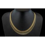 A Ladies Contemporary Design 9ct Gold ' Cleopatra ' Egyptian Revival Style Necklace.