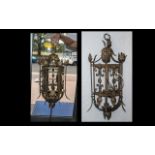 French Wrought Iron and Tin Lantern, made in the Baroque style, c1930s,