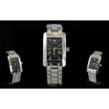 Emporio Armani Ladies 'Sportivo' Stainless Steel Wrist Watch, model no. AR - 0170, features black