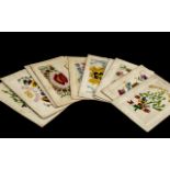 First World War Soldiers Silk French Embroidered Post Cards, depicting flags, butterflies,