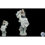 Lladro - Hand Painted Porcelain Figure ' Over the Threshold ' Model No 5282. Issued 1985 - Retired.