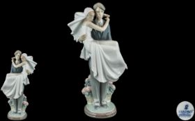 Lladro - Hand Painted Porcelain Figure ' Over the Threshold ' Model No 5282. Issued 1985 - Retired.