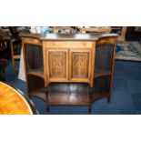 Edwardian Rosewood Chiffonier Cabinet, profusely inlaid with classical motifs,