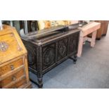 Large Carved Oak Lift-Lid Bedding Box in the Jacobean style,