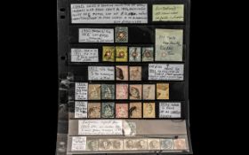 Stamps Interest Swiss and Belgium collection of early imperfs x 27 from 1849 to 1861,