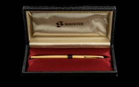 Boxed Sheaffer Pen. Pen In Original Box, Gold Plated.