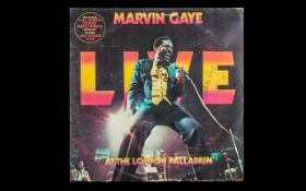 Marvin Gaye Autograph on Album Sleeve, 'Live' and dated 1978, record inside.