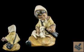 Lladro - Gres Large Hand Painted Figure ' New Lamb ' Model No 2223.