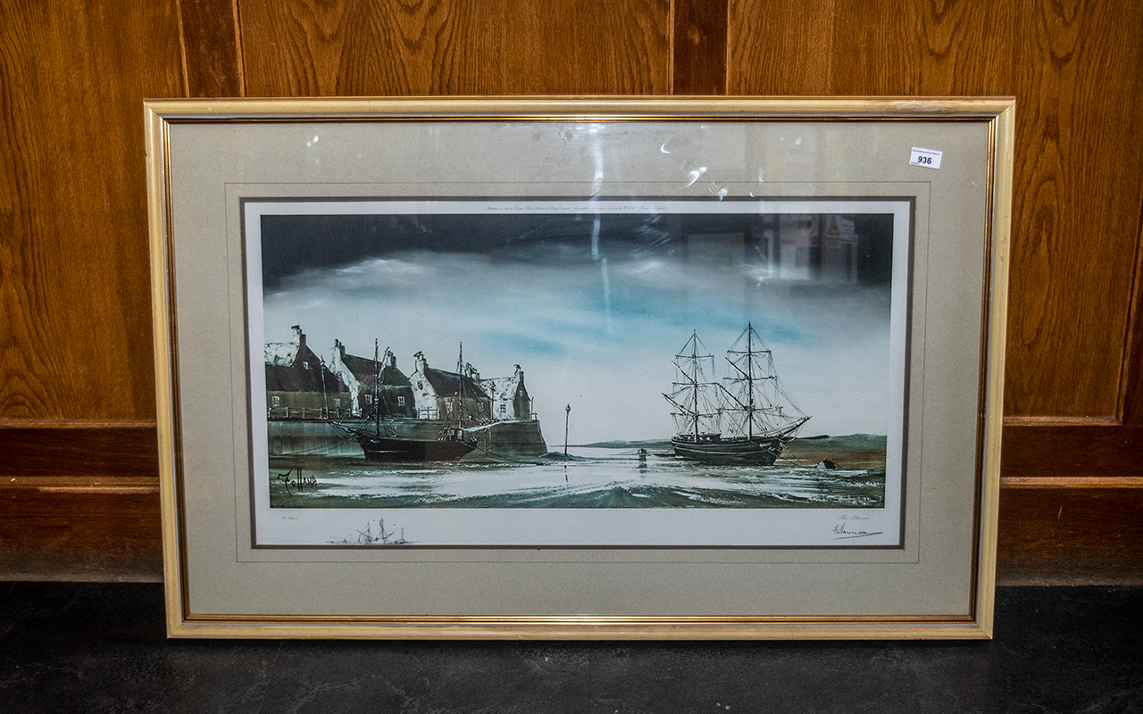 Ship Interest - Limited Edition Signed Print 'The Schooner', by R Folland,