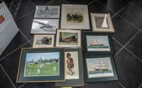 A Collection of Framed Prints ten in total.