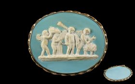 Early Victorian Period After the Antique Superb Quality - Large Oval Shaped Cameo Brooch,
