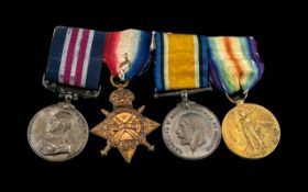 A Group of Four WW1 Medals to include 191415 star war medal,