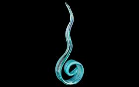 1960's / 1970's Murano Impressive Spiral Design Glass Sculpture,