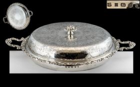 A Heavy Round Silver Cast Georgian Style