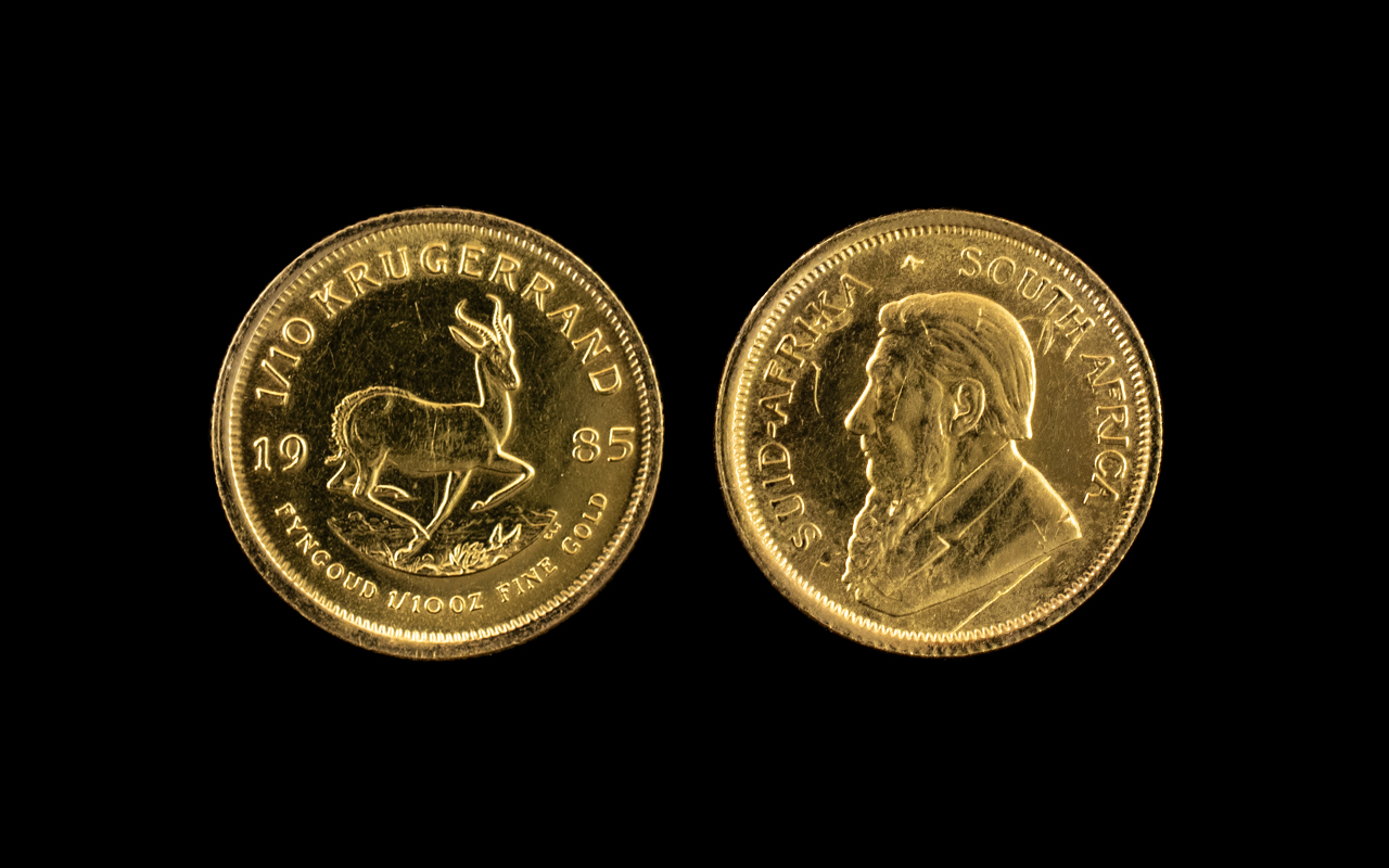 South African 1/10 Fine Gold Krugerrand