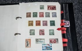 Black Two Ring Stamp Album with superb c