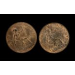 Two 1902 Edwardian Copper Coins, still r