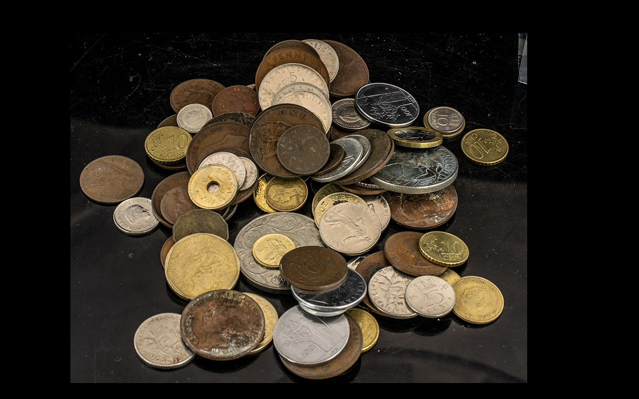 Bag of Mixed Coins - Crowns, Old Copper